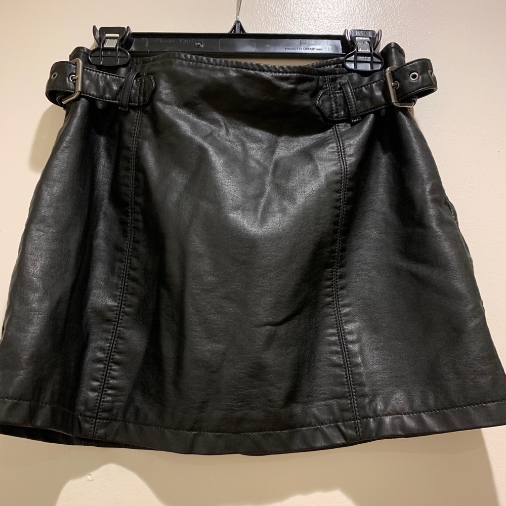 TopShop faux leather skirt